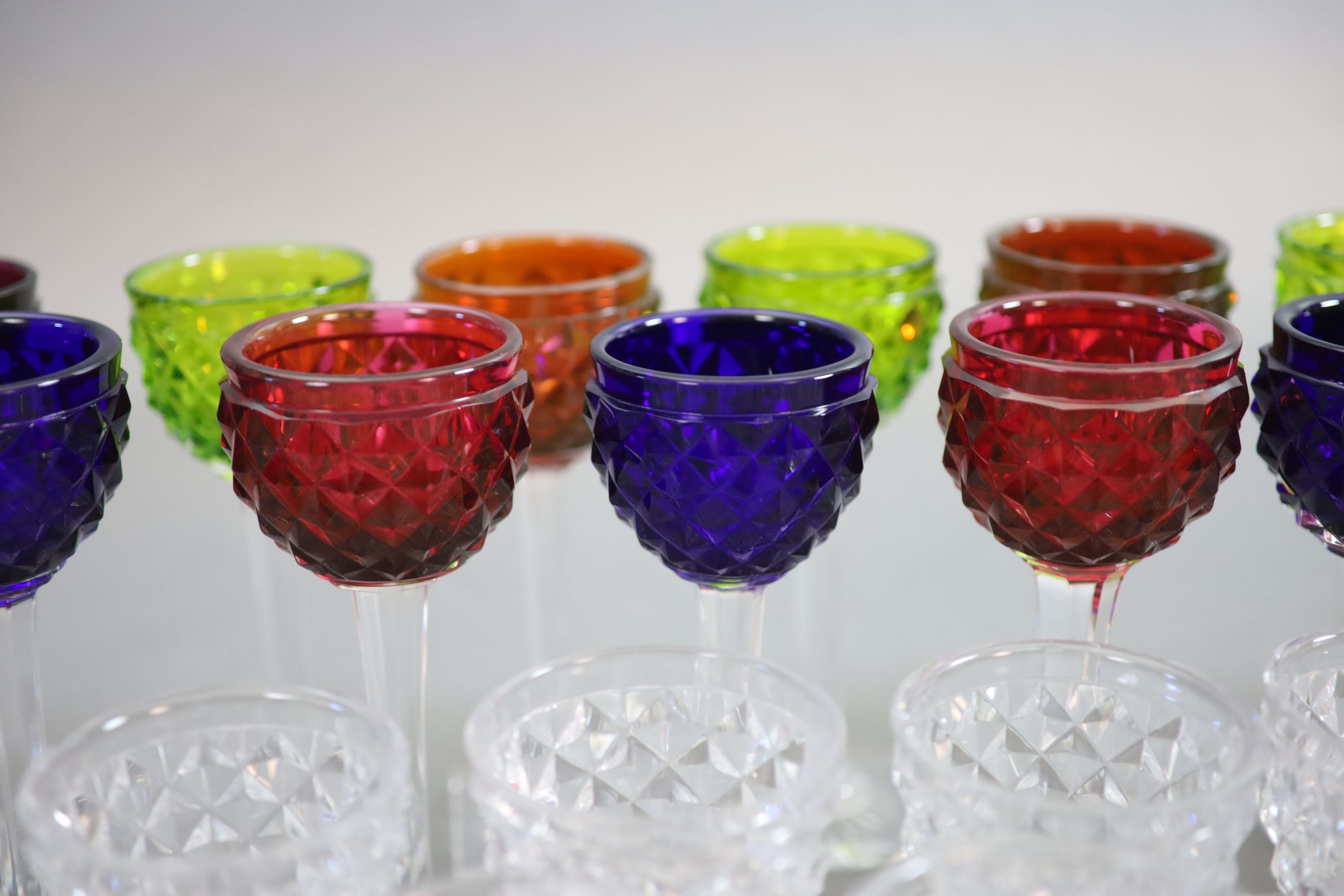 A part suite of Baccarat table glass